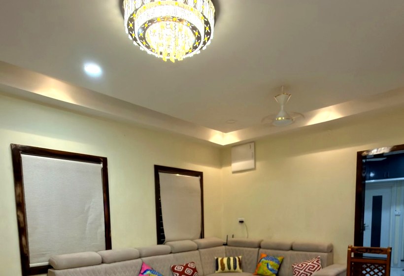 Sky View — Crystal chandelier living room